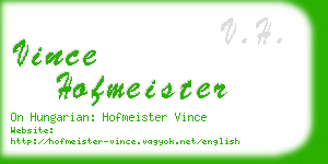vince hofmeister business card